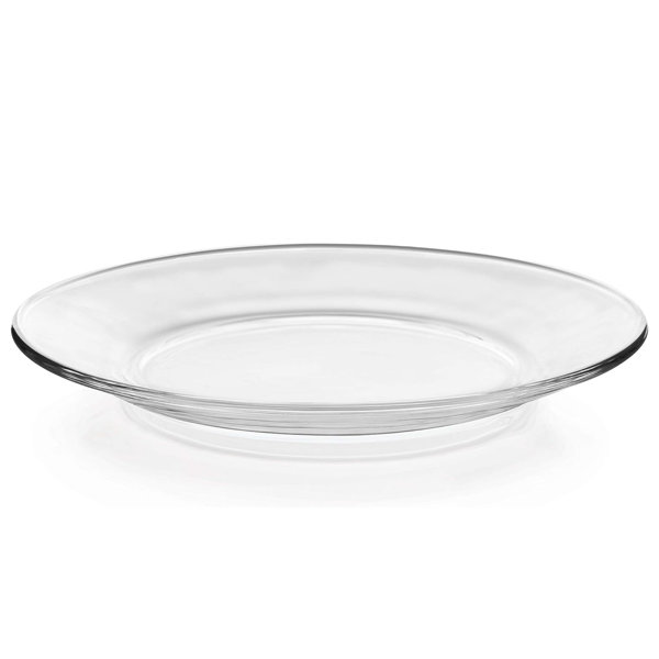 Latitude Run® Element Set Of 8 Glass Dinner Plates Wayfair